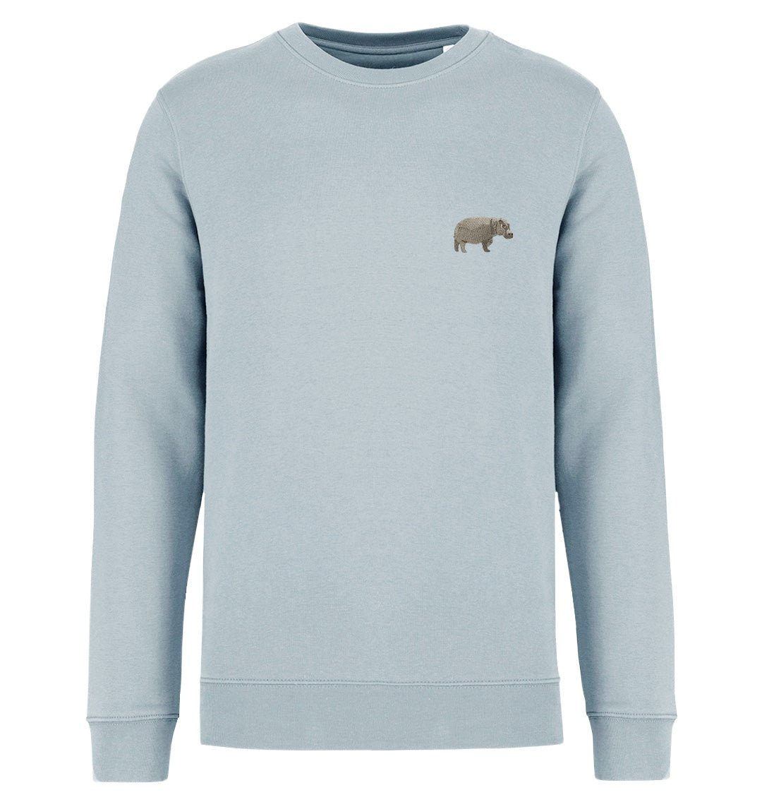 Hippo Womens Sweatshirt - Blue Panda