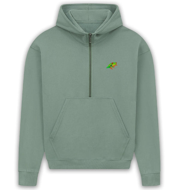 Red-Eyed Tree Frog Hoodie - Womens Animal Embroidered Jumper