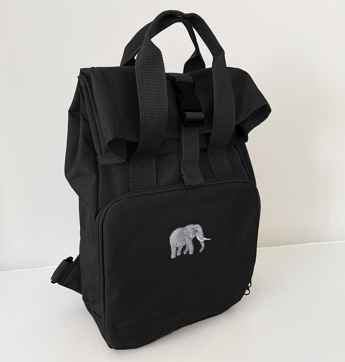 Elephant Mini Roll-top Recycled Backpack