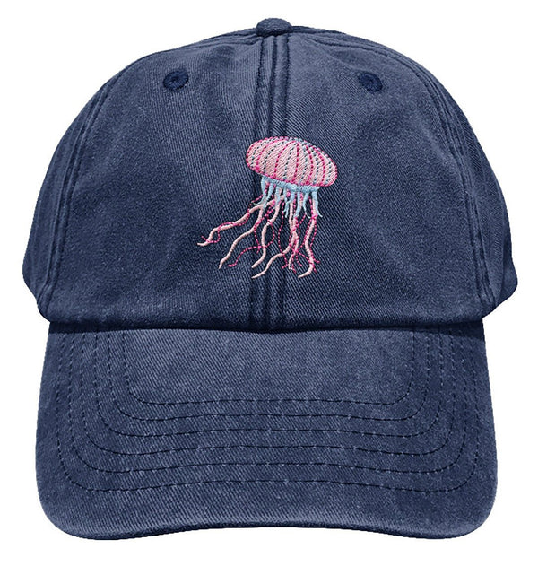 Jellyfish Baseball Cap Embroidered Save Sea Life Conservation Hat UK