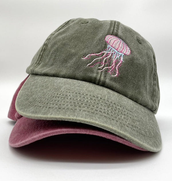 Jellyfish Baseball Cap Embroidered Save Sea Life Conservation Hat UK