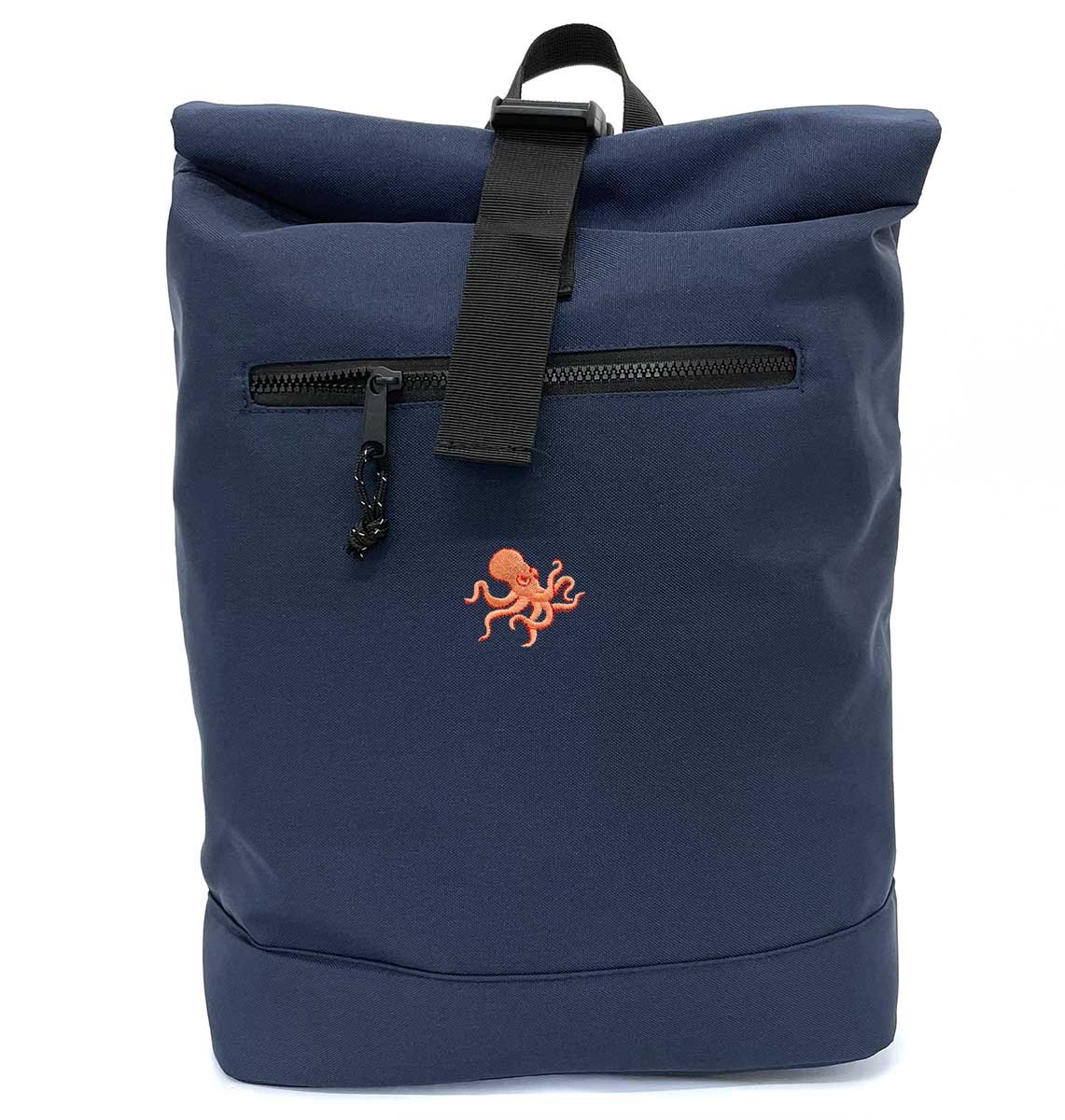 Octopus Beach Roll-top Recycled Backpack - Blue Panda