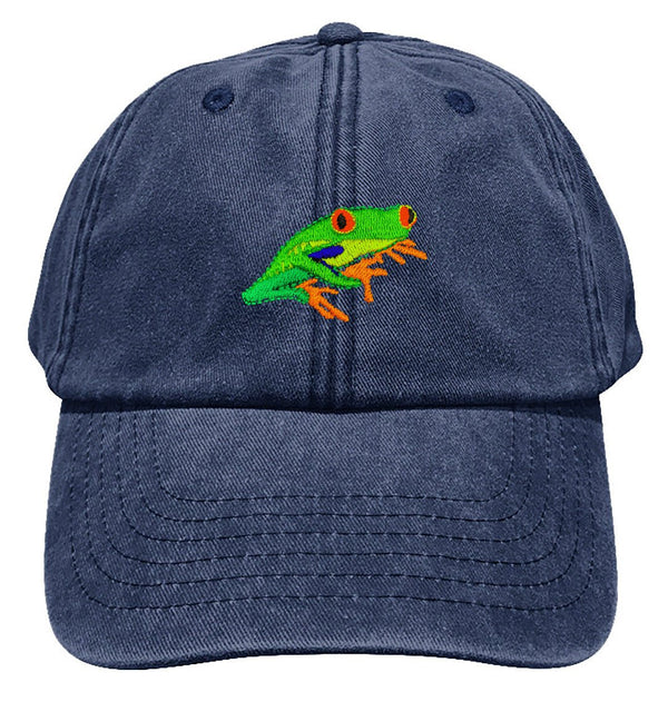 RedEyed Tree Frog Baseball Cap RedEyed Tree Frog Embroidered Animal