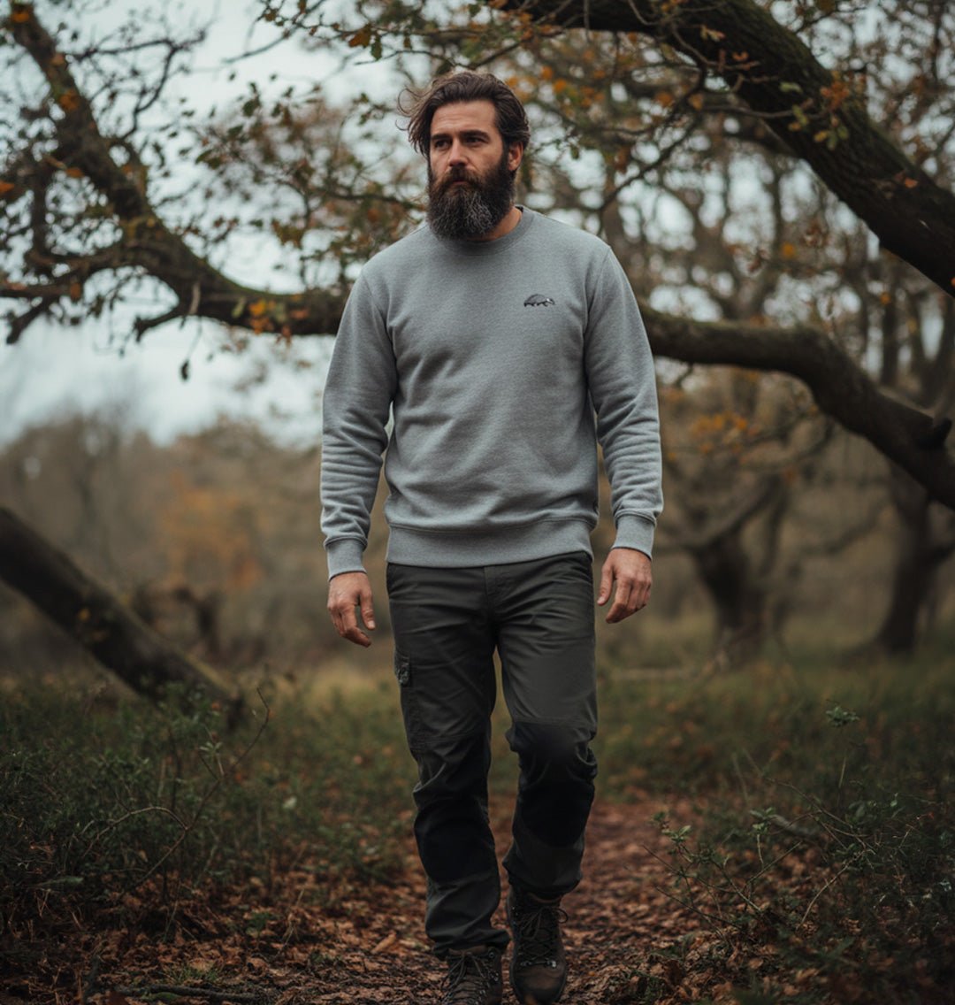 Badger Mens Sweatshirt - Blue Panda