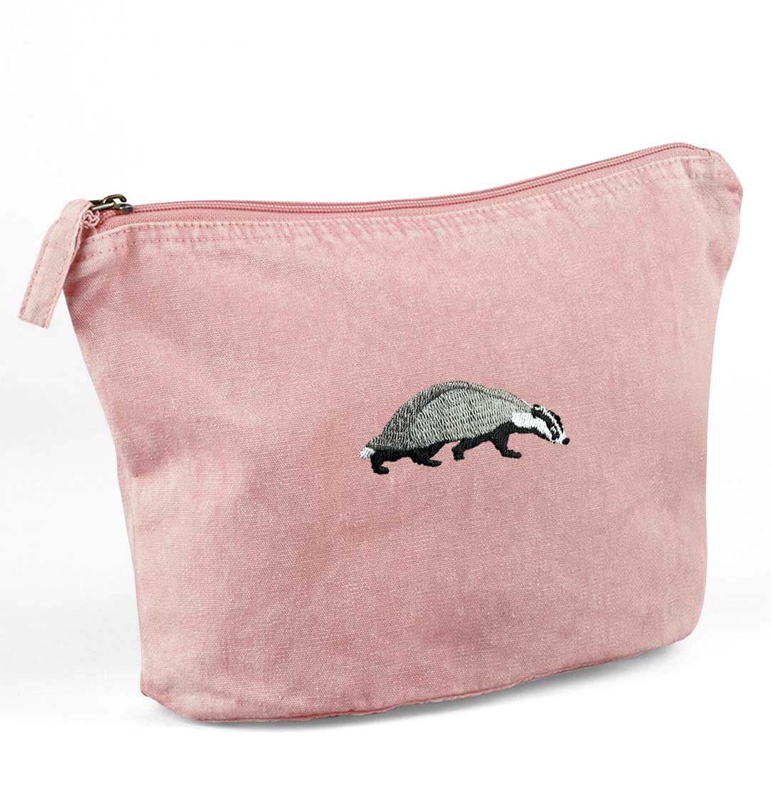 Badger Recycled Cotton Accessory Pouch - Blue Panda