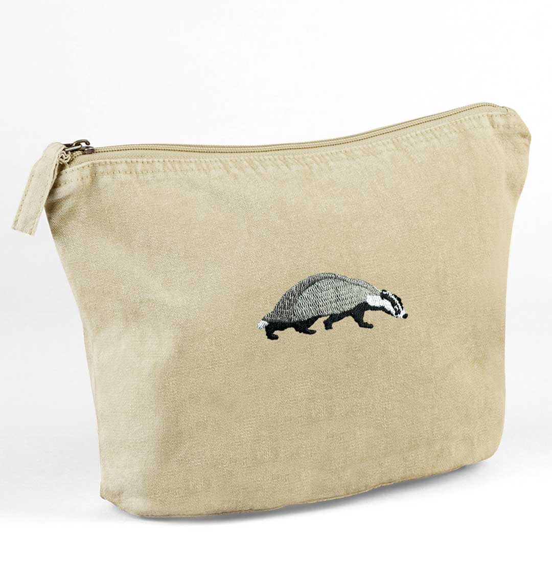 Badger Recycled Cotton Accessory Pouch - Blue Panda