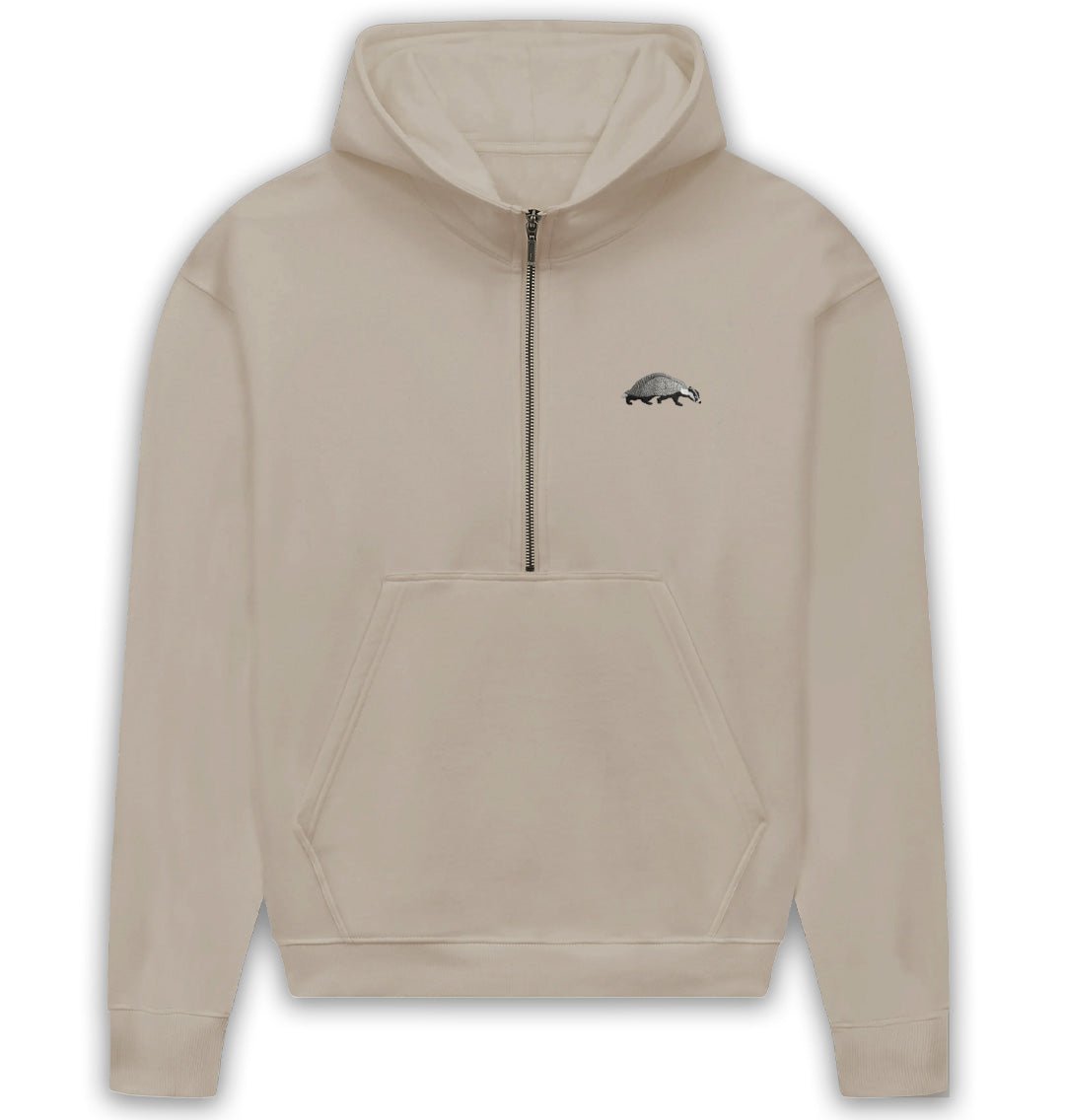 Badger Womens Half - Zip Hoodie - Blue Panda