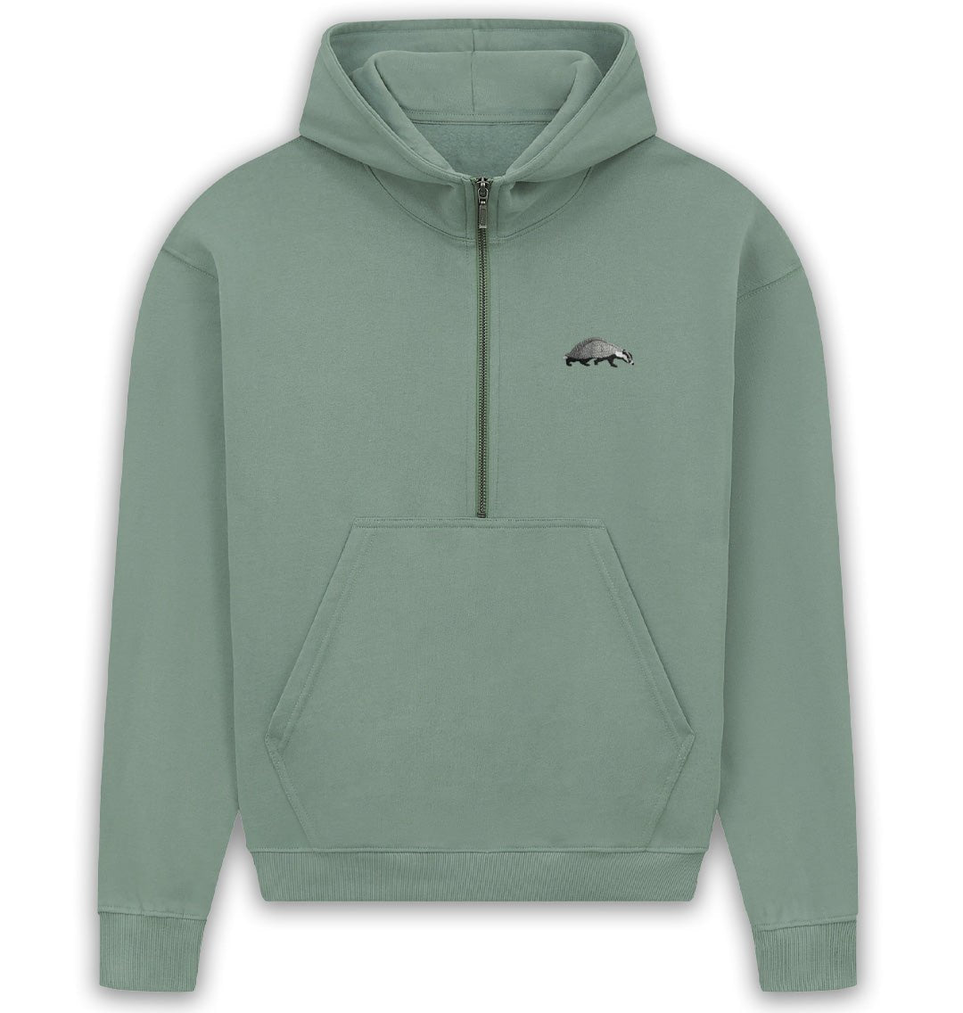 Badger Womens Half - Zip Hoodie - Blue Panda