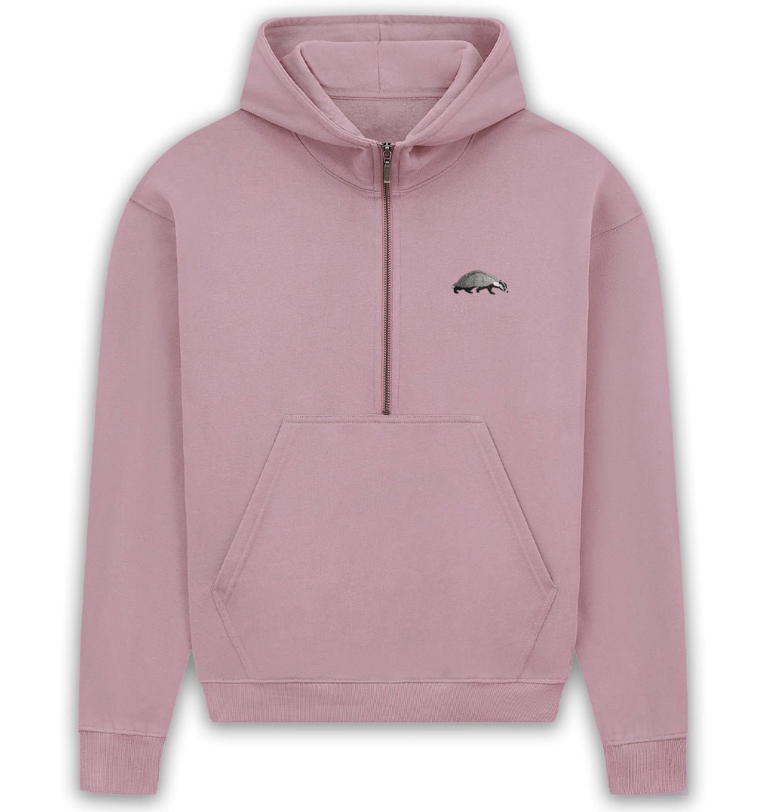 Badger Womens Half - Zip Hoodie - Blue Panda