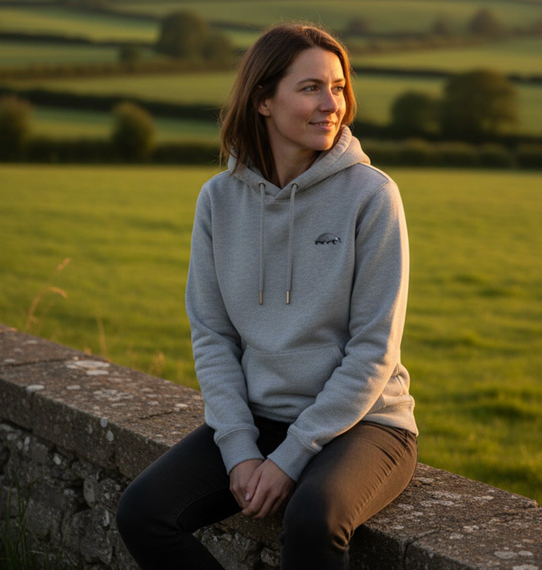 Badger Womens Hoodie - Unisex - Blue Panda