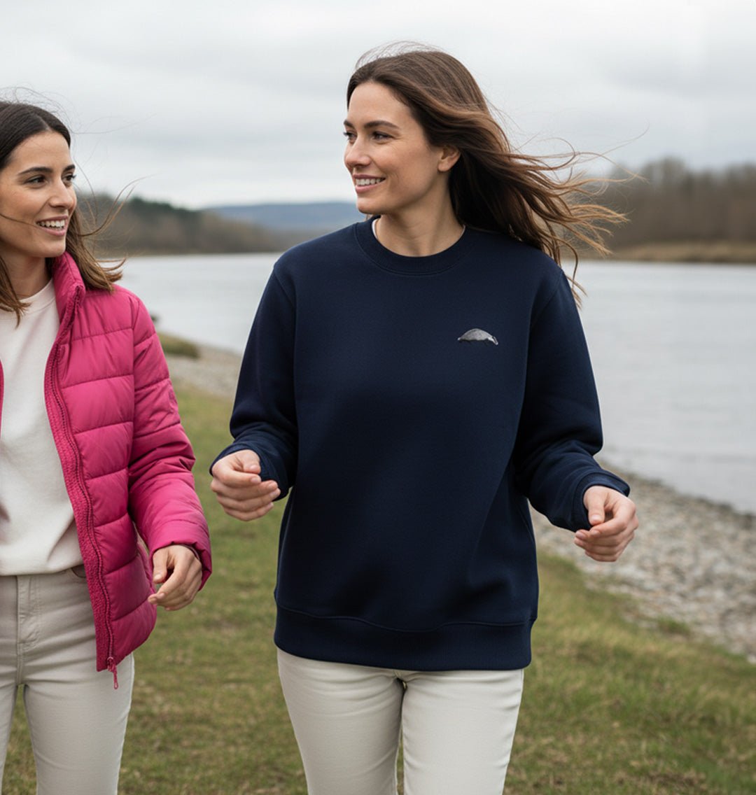 Badger Womens Sweatshirt - Unisex - Blue Panda