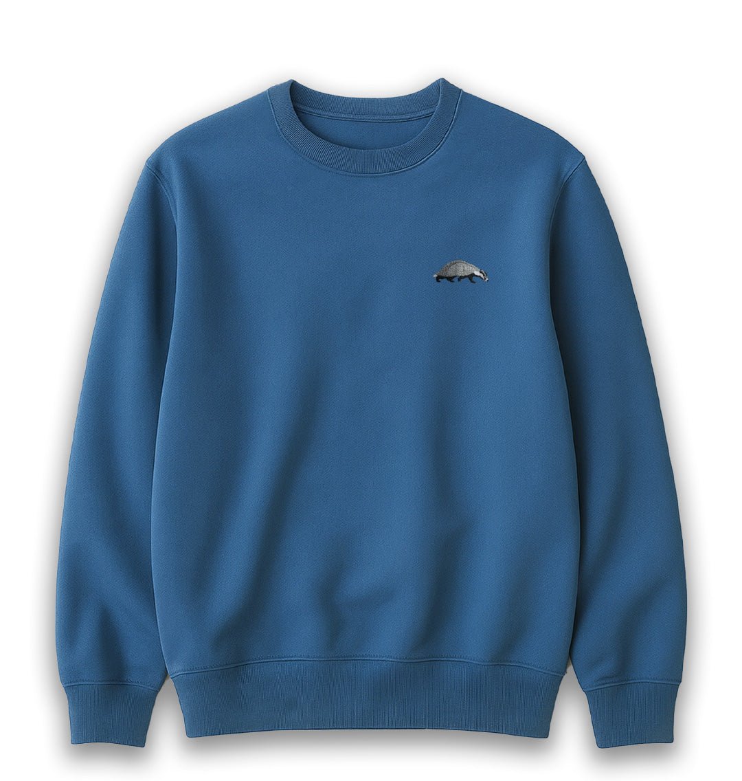 Badger Womens Sweatshirt - Unisex - Blue Panda