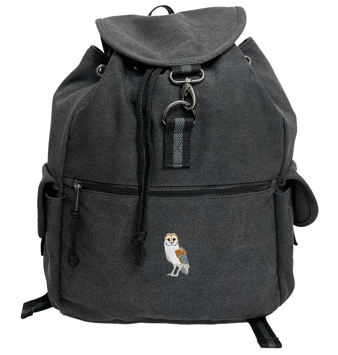 Barn Owl Vintage Canvas Backpack - Blue Panda