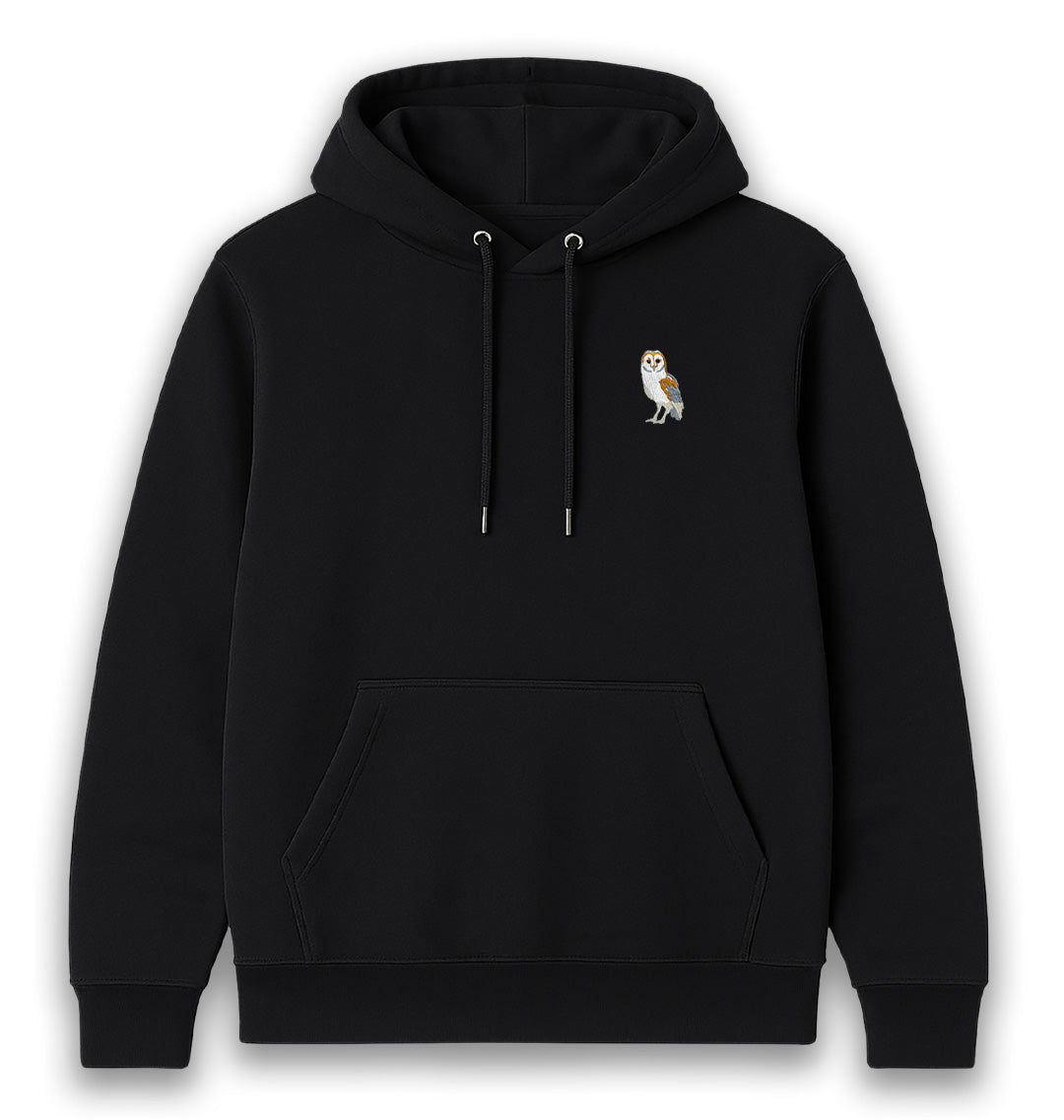 Barn Owl Womens Hoodie - Unisex - Blue Panda