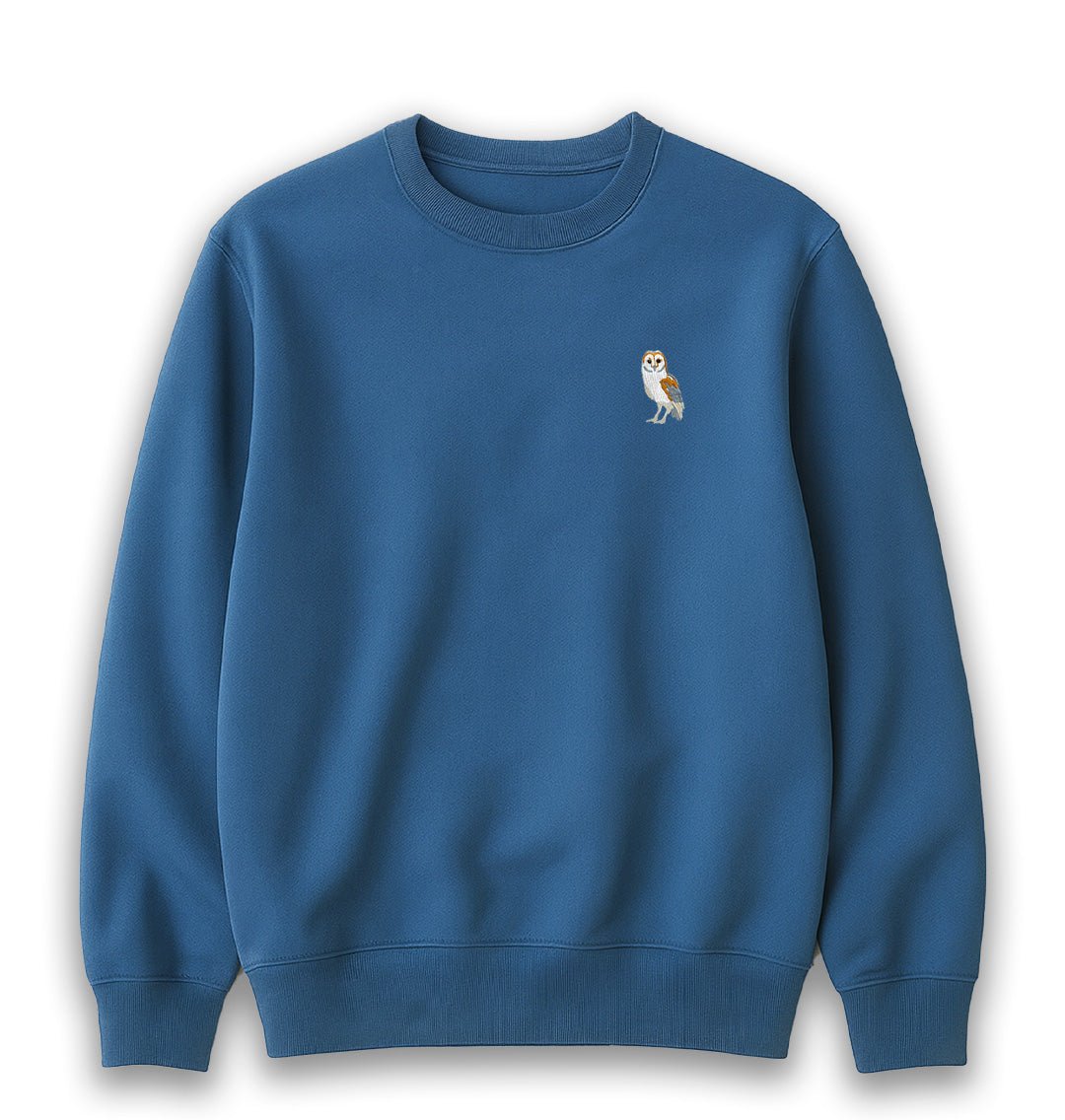 Barn Owl Womens Sweatshirt - Unisex - Blue Panda