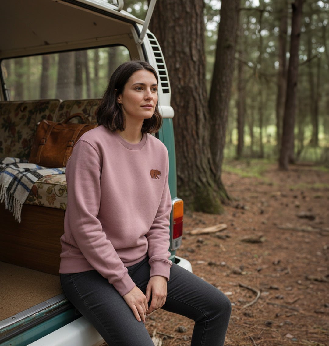 Bear Womens Sweatshirt - Unisex - Blue Panda