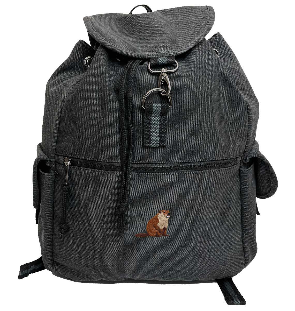 Beaver Vintage Canvas Backpack