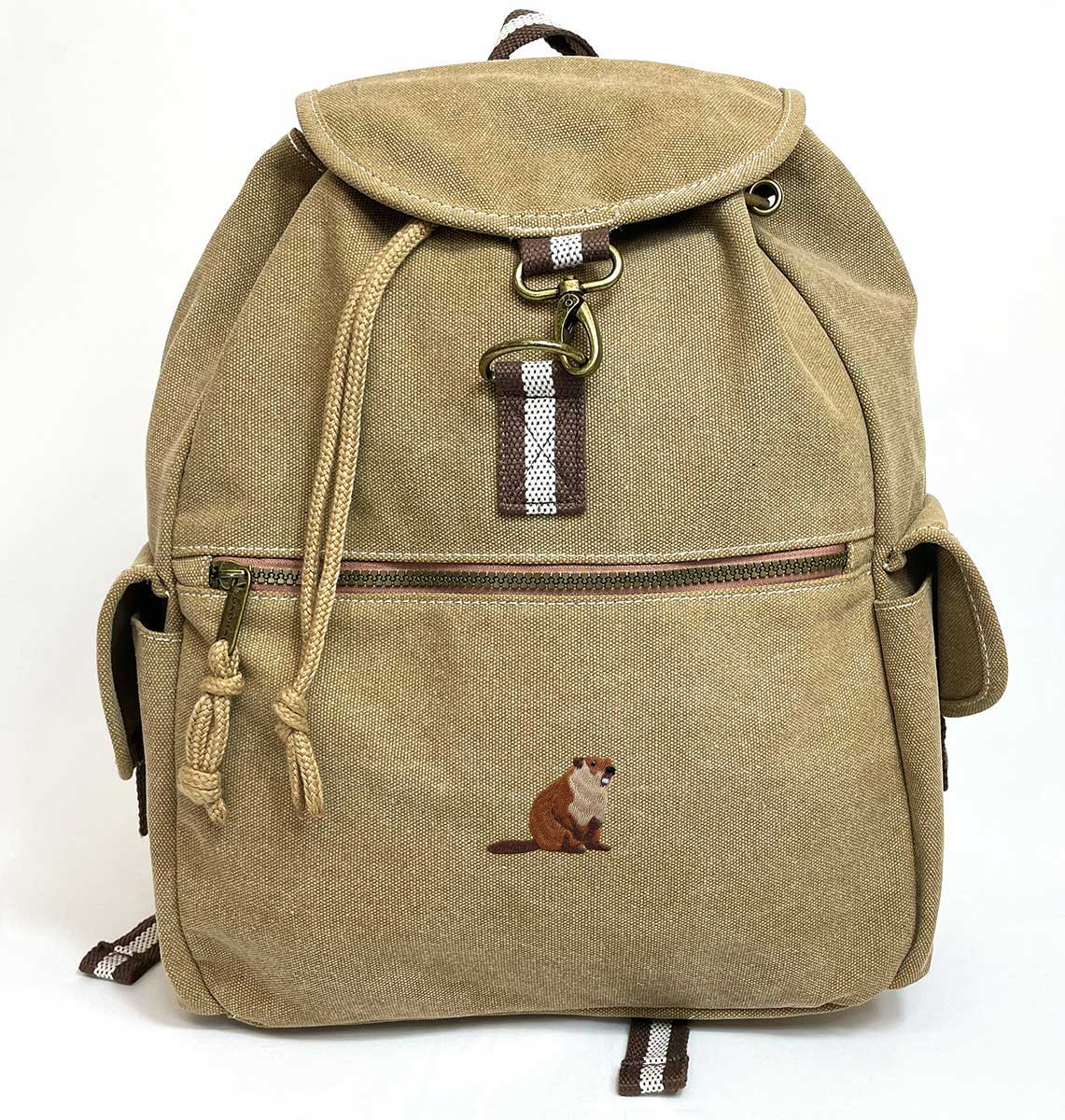 Beaver Vintage Canvas Backpack