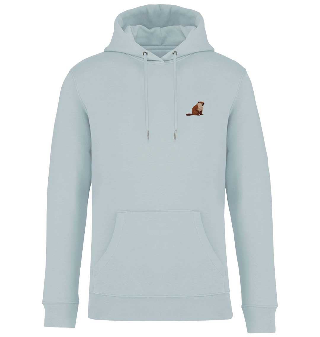 Beaver Mens Hoodie - Blue Panda