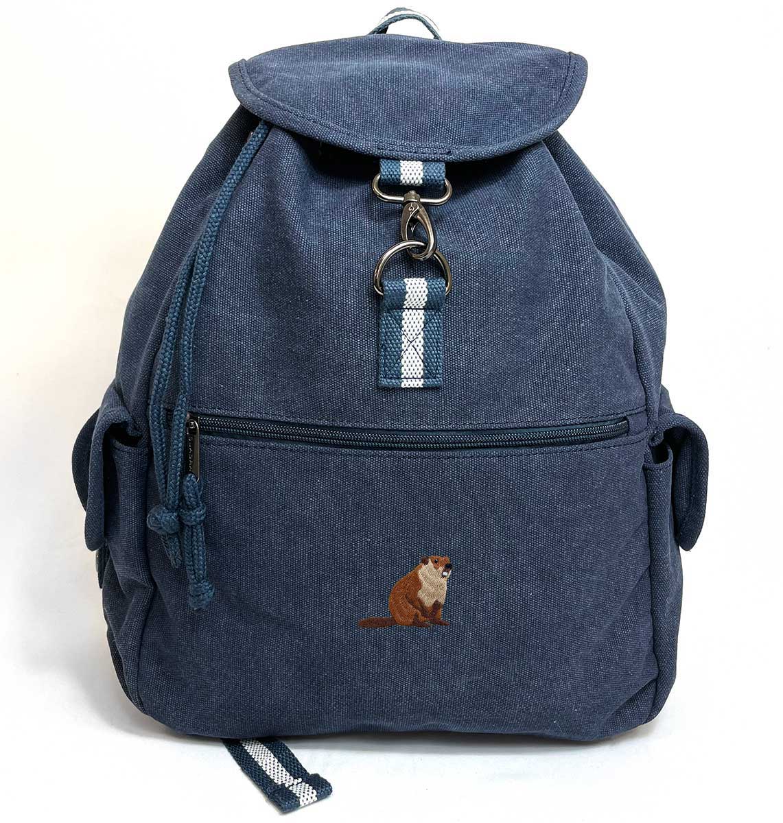 Beaver Vintage Canvas Backpack