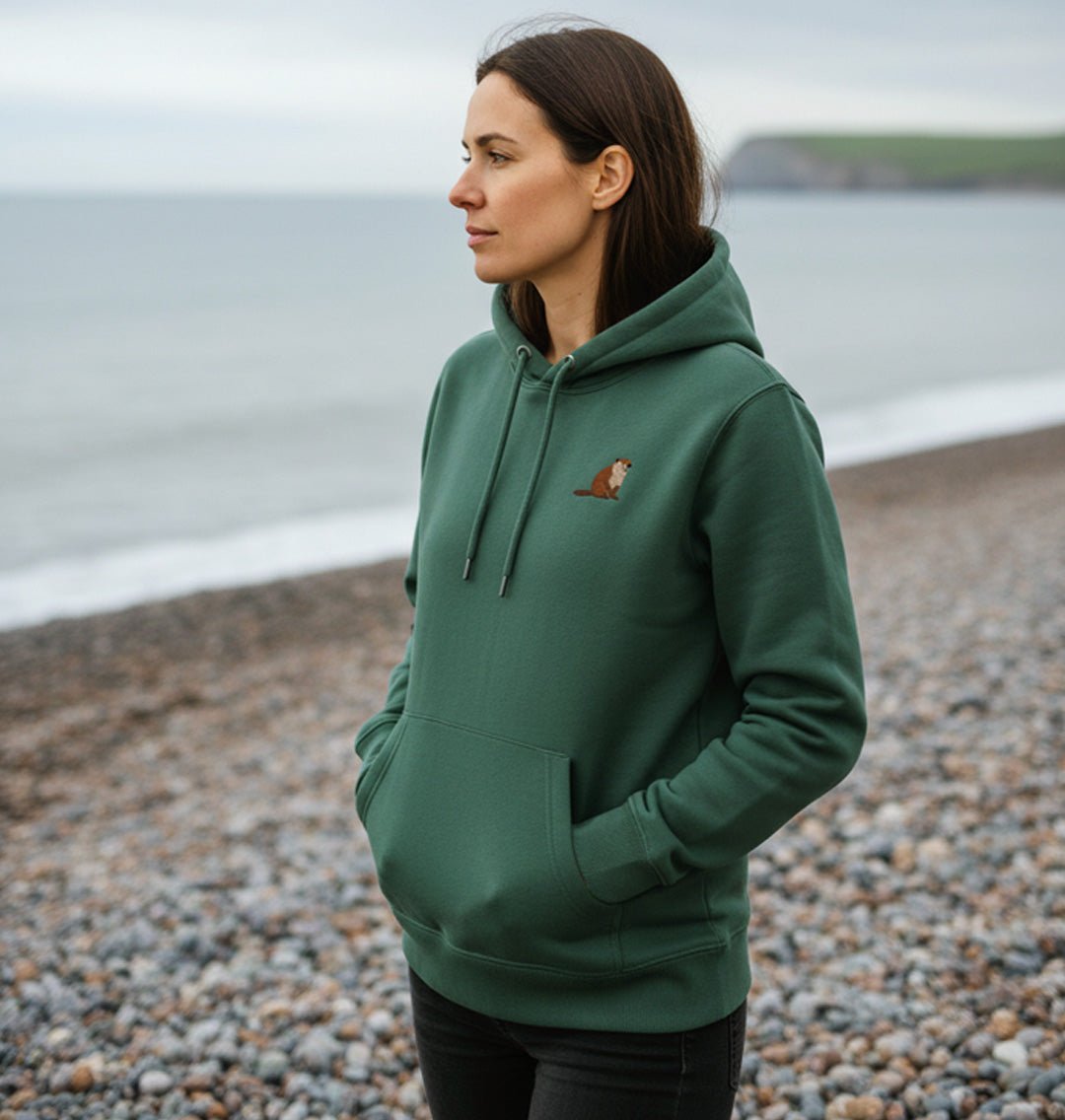 Beaver Womens Hoodie - Unisex - Blue Panda