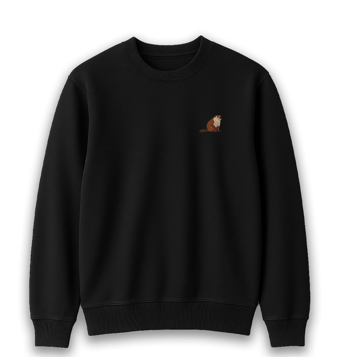 Beaver Womens Sweatshirt - Unisex - Blue Panda