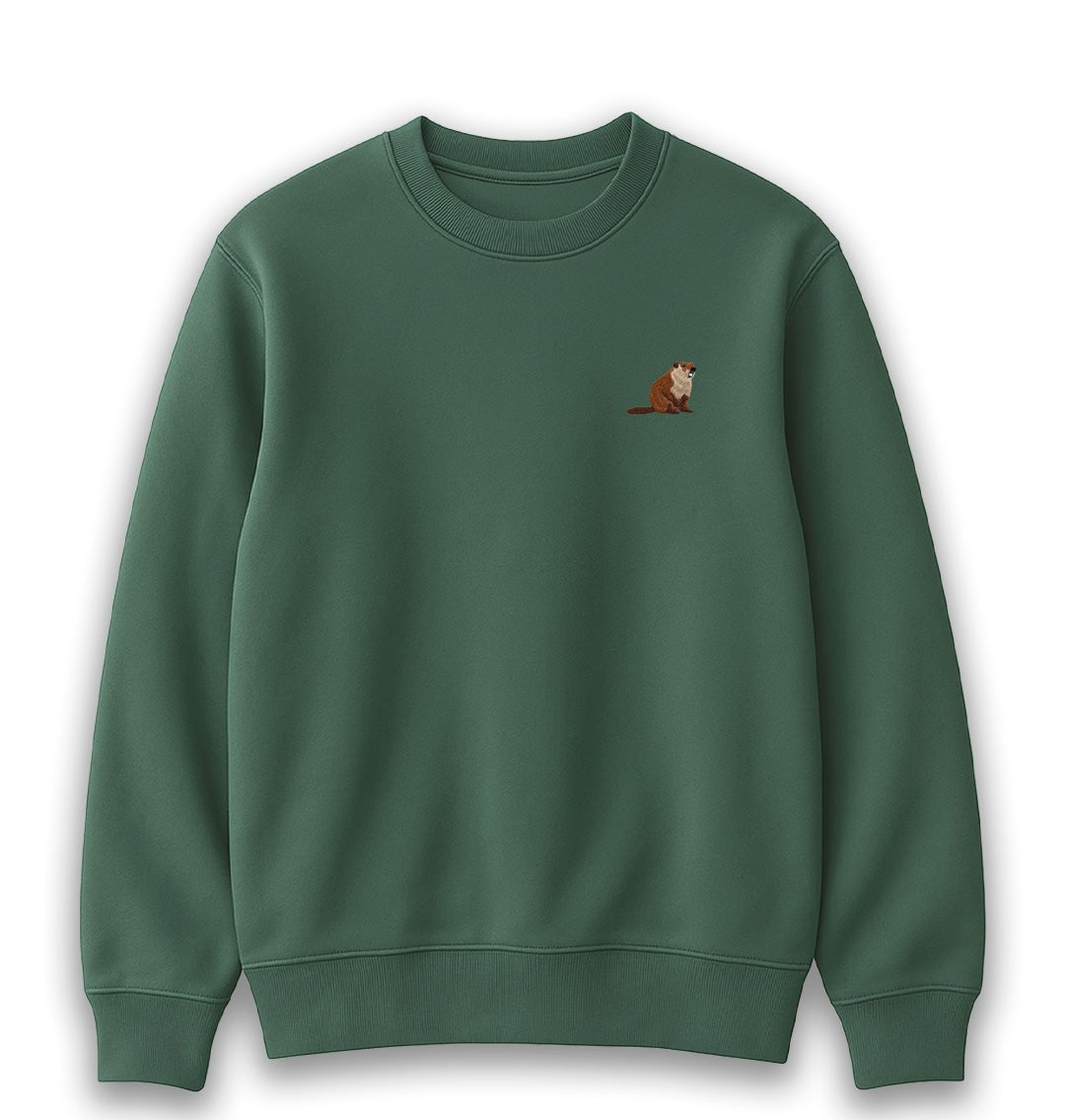 Beaver Womens Sweatshirt - Unisex - Blue Panda