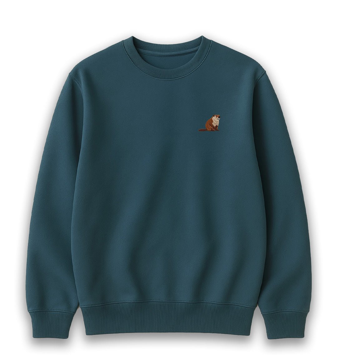Beaver Womens Sweatshirt - Unisex - Blue Panda