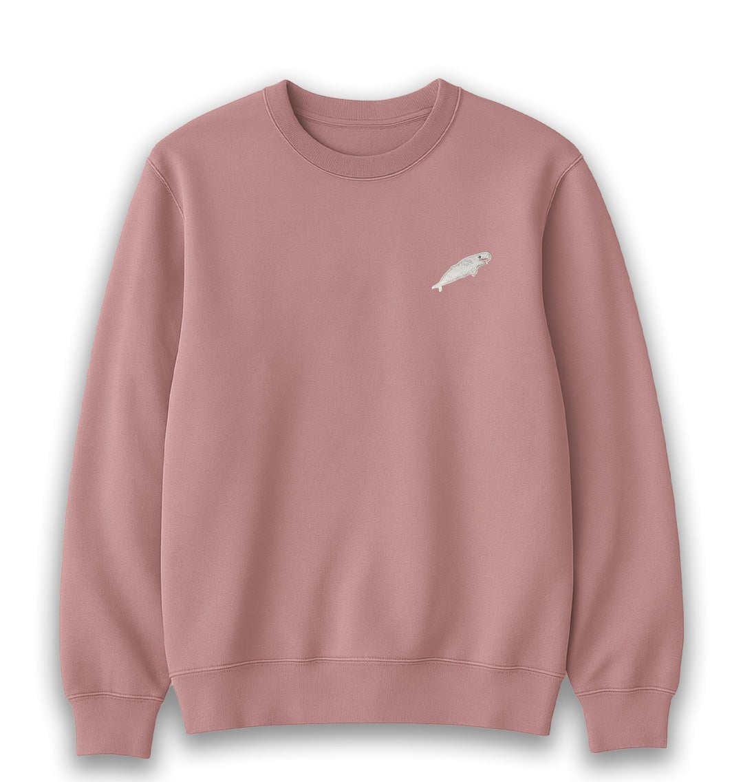 Beluga Whale Mens Sweatshirt - Blue Panda