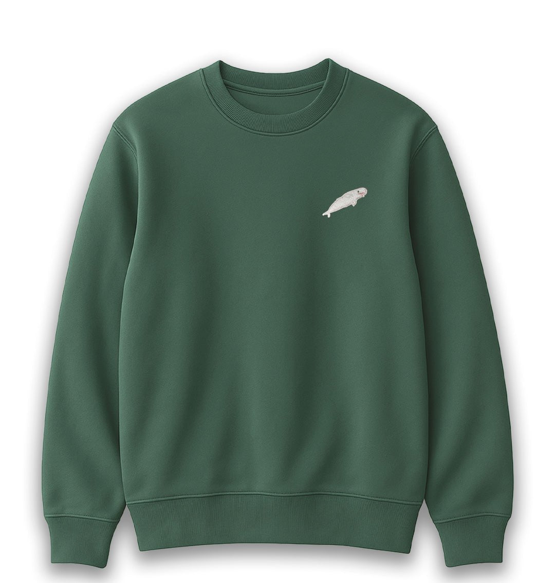 Beluga Whale Mens Sweatshirt - Blue Panda