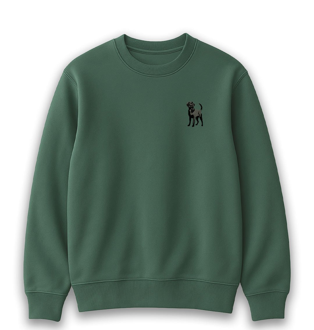 Black Labrador Mens Sweatshirt - Blue Panda
