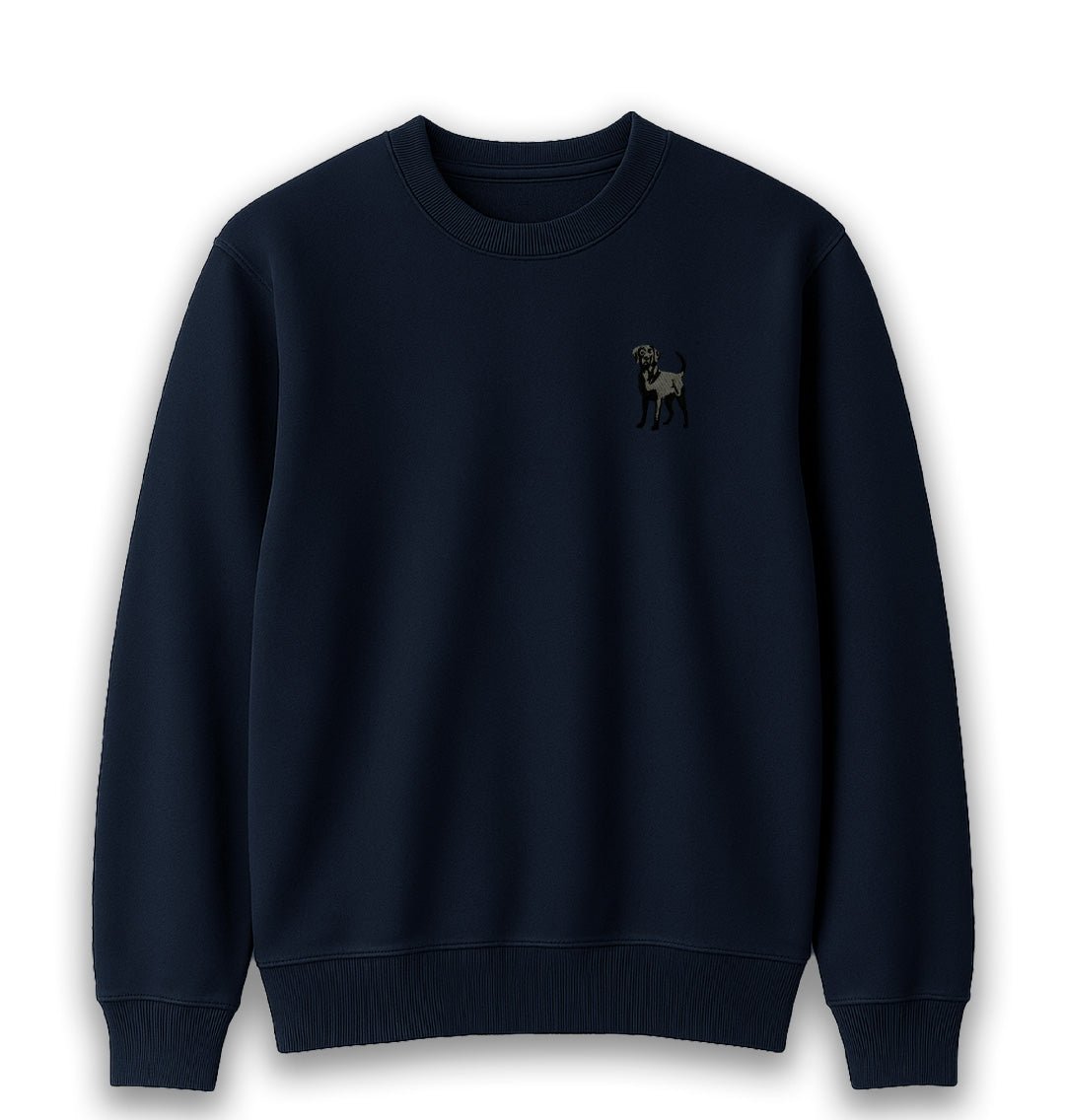 Black Labrador Mens Sweatshirt - Blue Panda