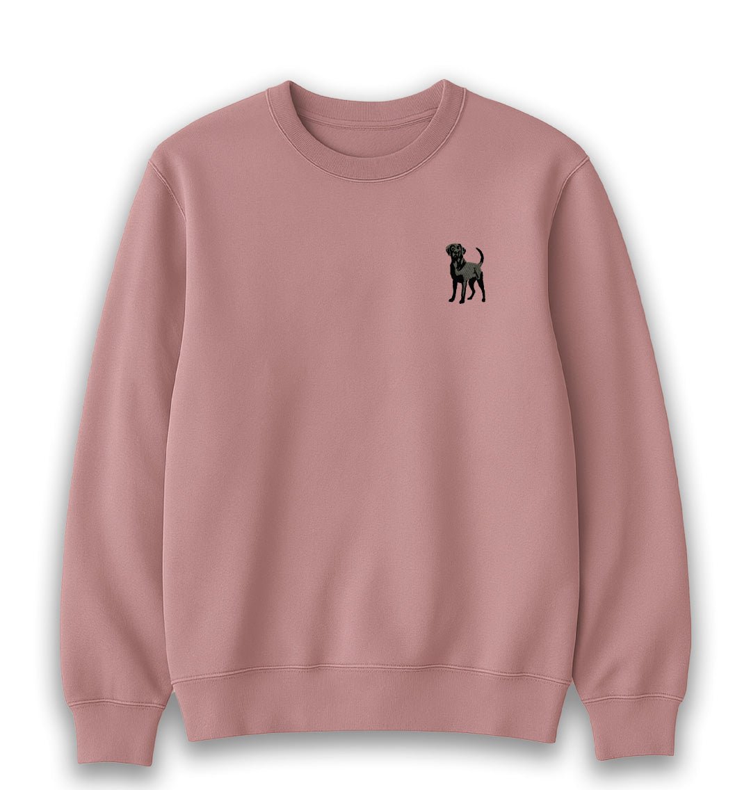 Black Labrador Mens Sweatshirt - Blue Panda