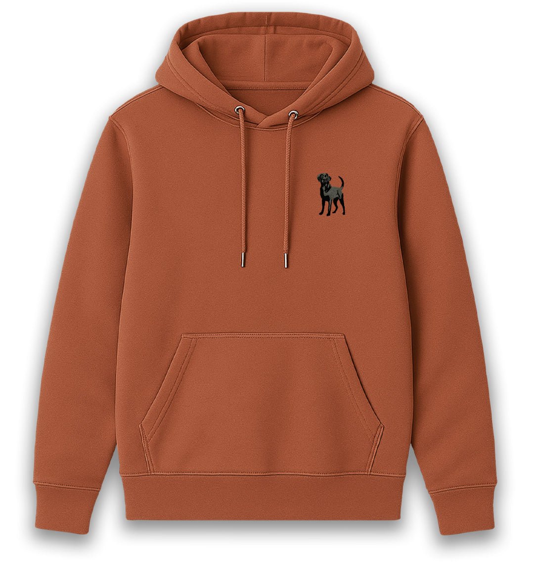 Black Labrador Womens Hoodie - Unisex - Blue Panda