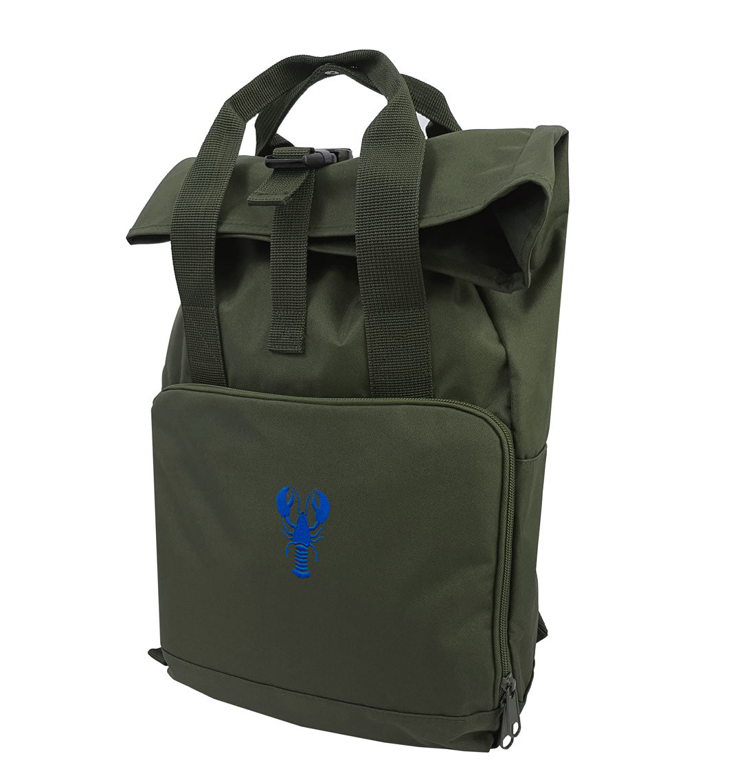 Blue Lobster Everyday Roll-top Recycled Backpack
