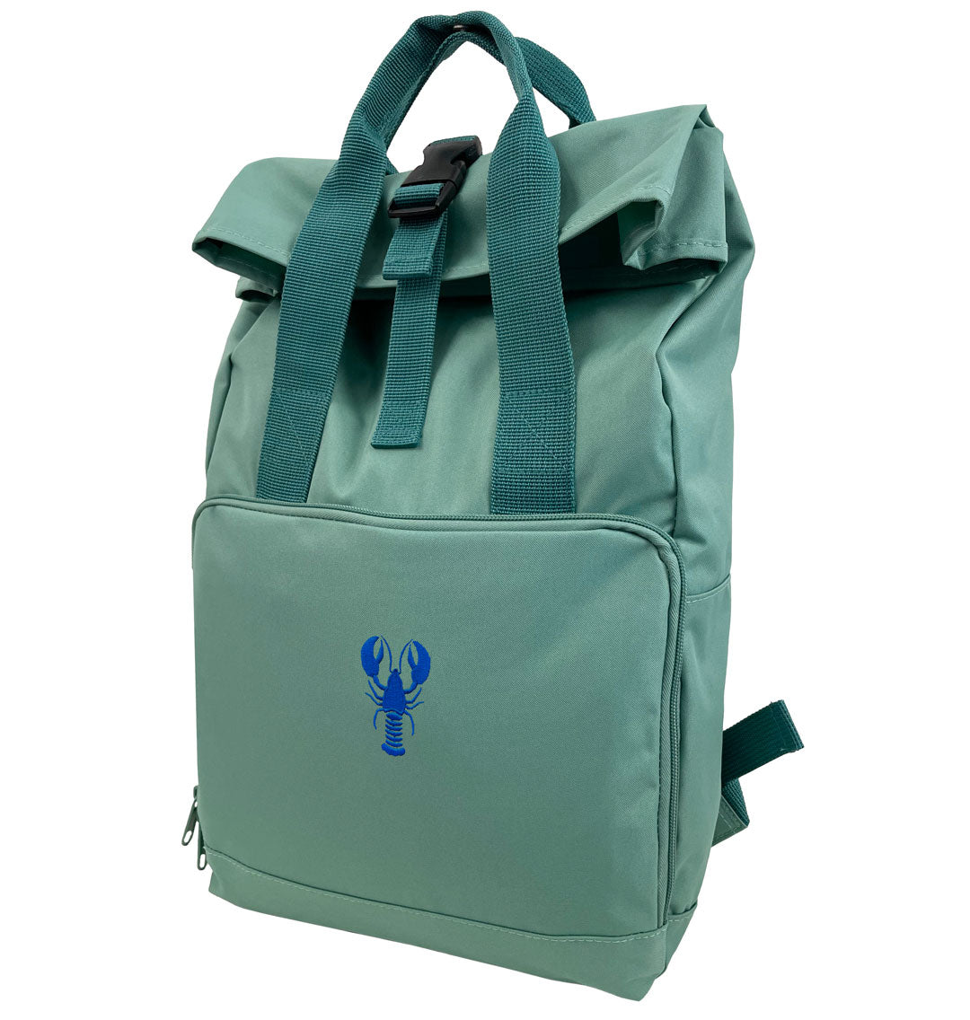Blue Lobster Everyday Roll-top Recycled Backpack