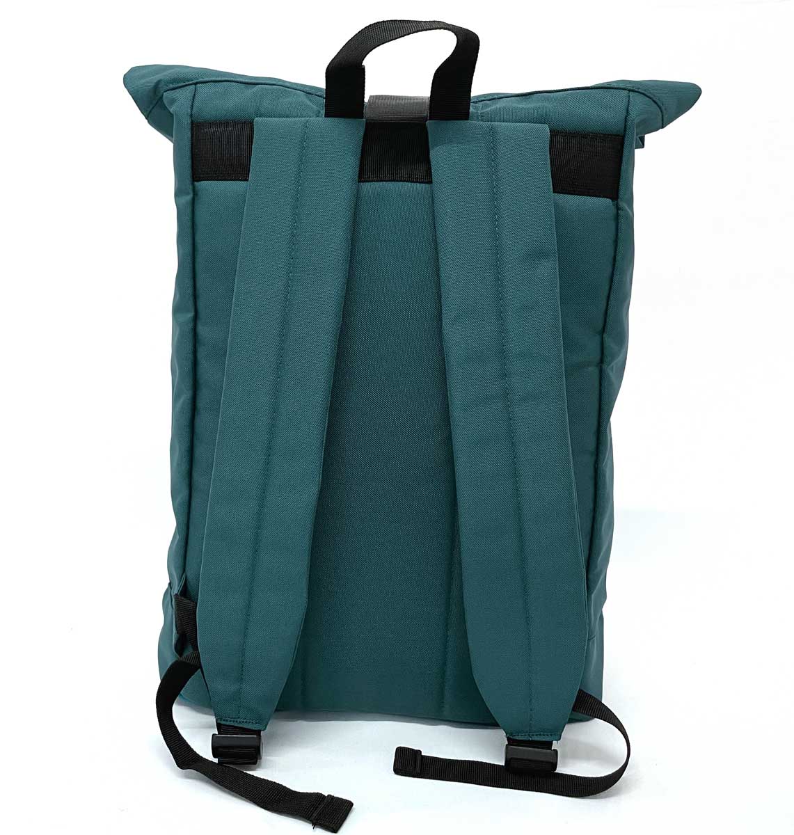 Blue Tit Beach Roll - top Recycled Backpack - Blue Panda