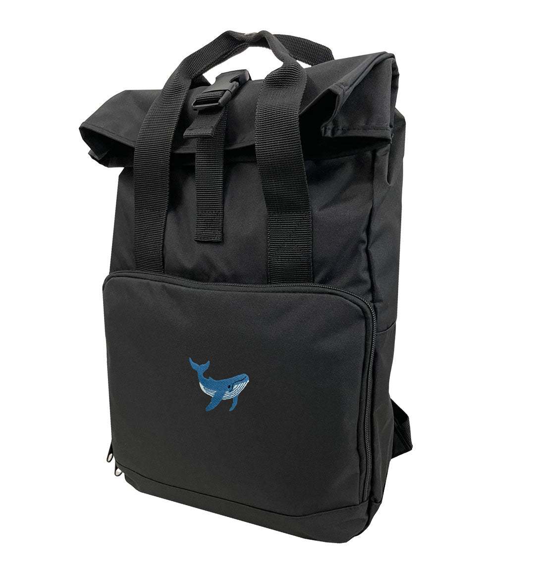 Blue Whale Everyday Roll-top Recycled Backpack