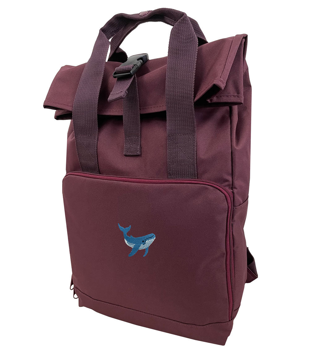 Blue Whale Everyday Roll-top Recycled Backpack