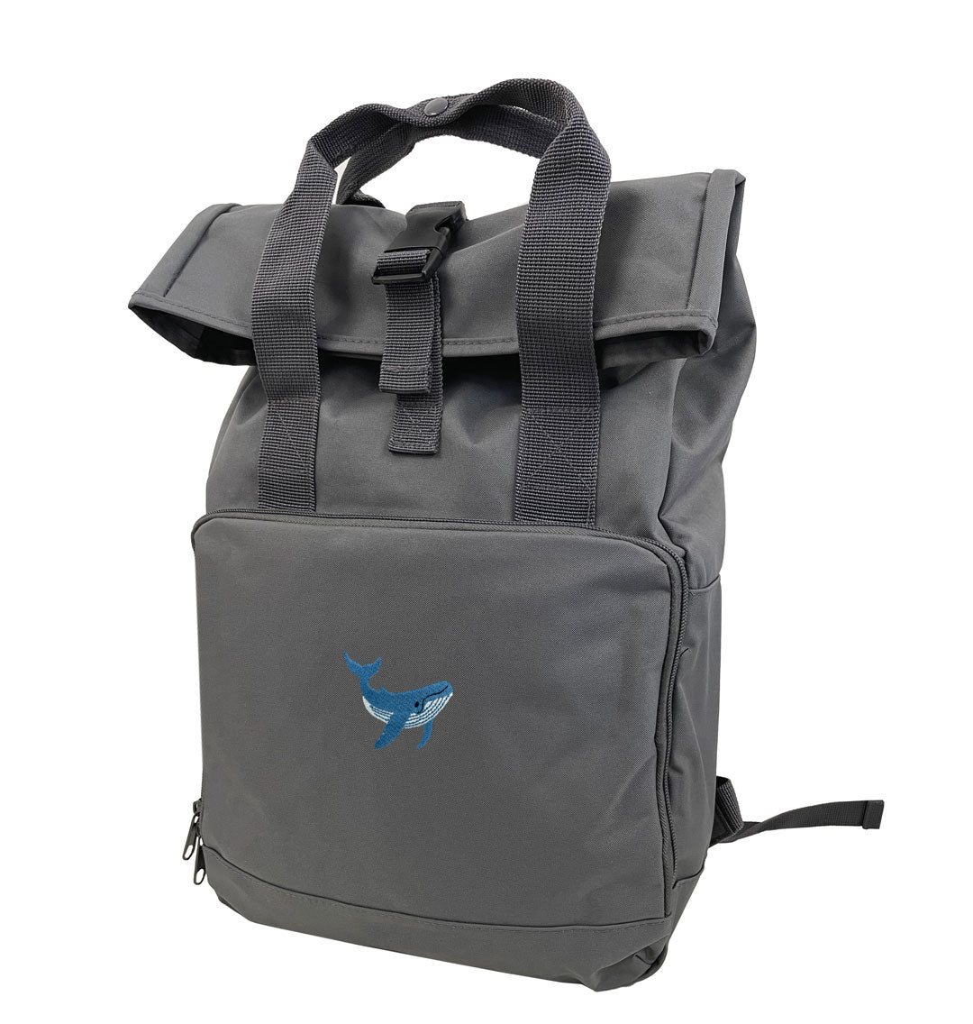 Blue Whale Everyday Roll-top Recycled Backpack