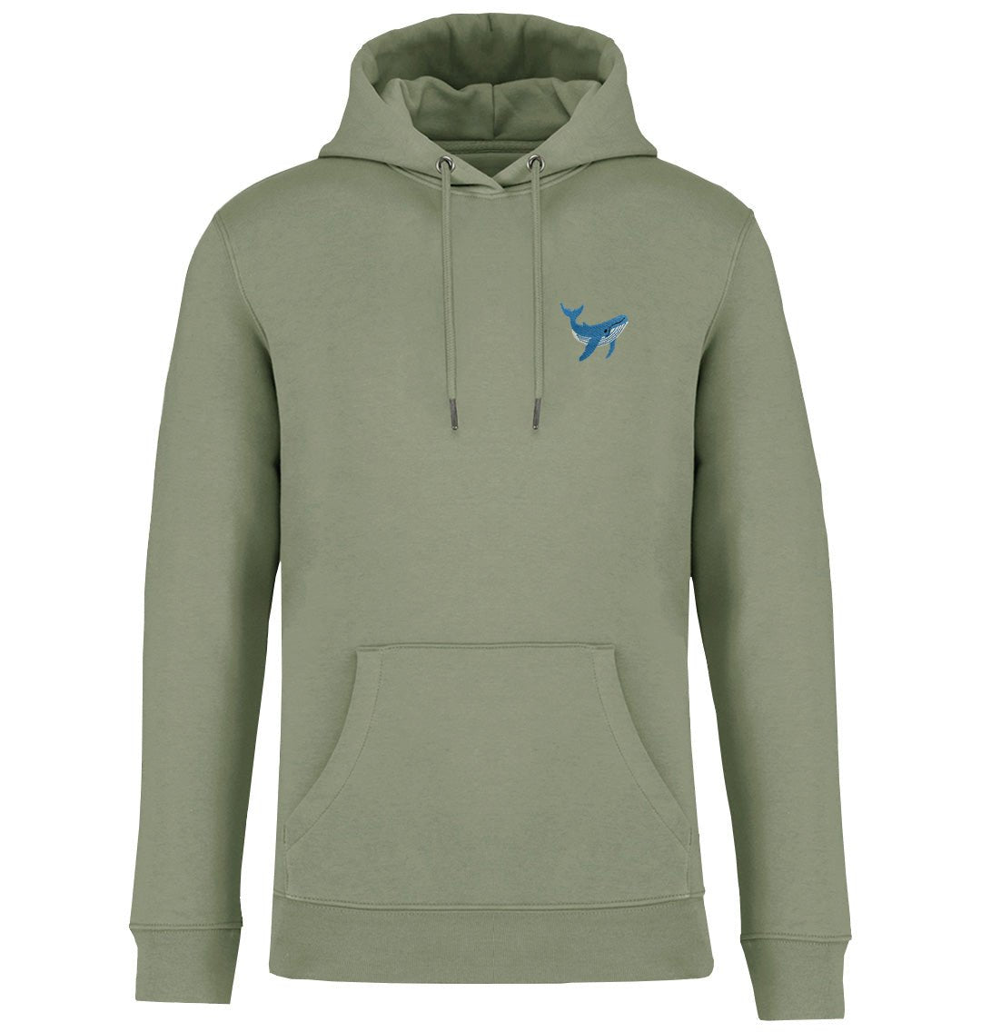 Blue Whale Mens Hoodie - Blue Panda