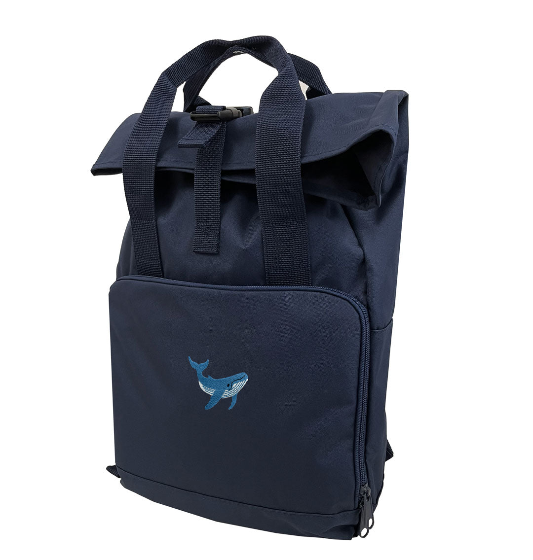 Blue Whale Everyday Roll-top Recycled Backpack
