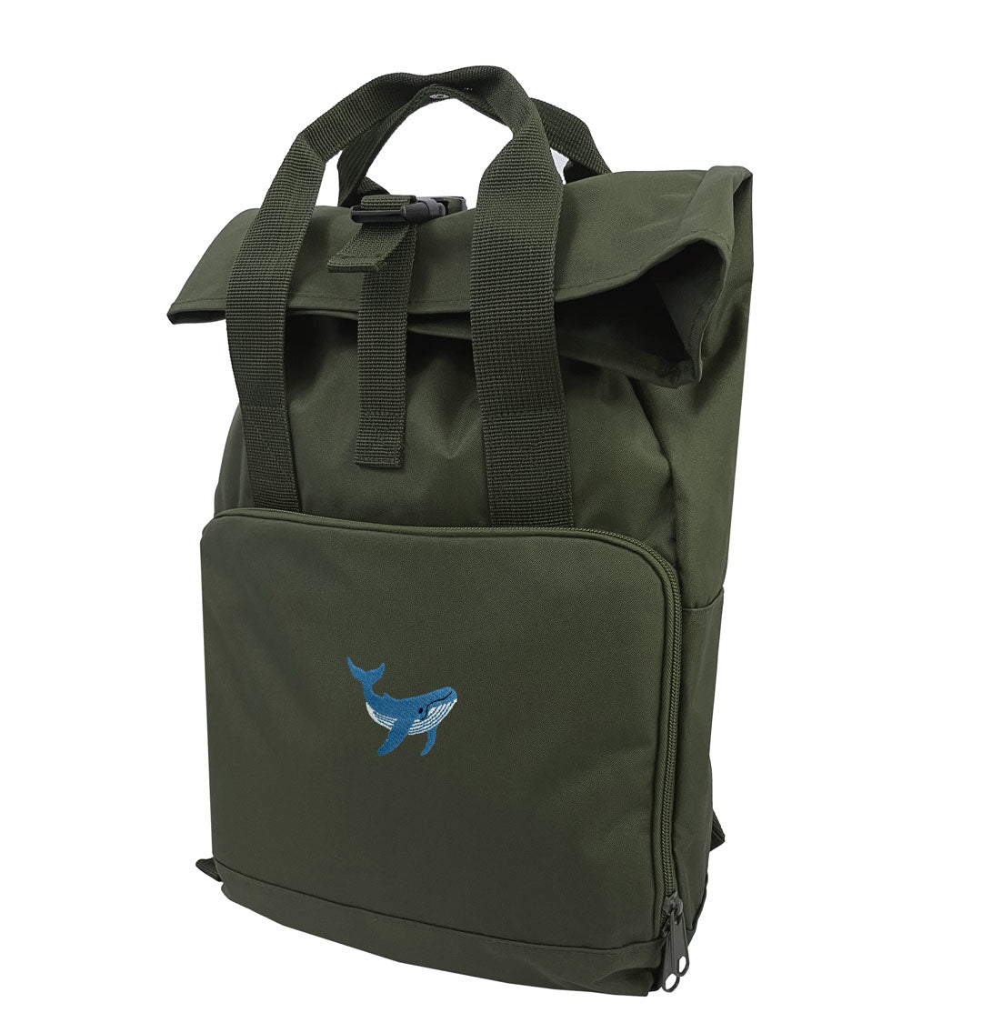Blue Whale Everyday Roll-top Recycled Backpack