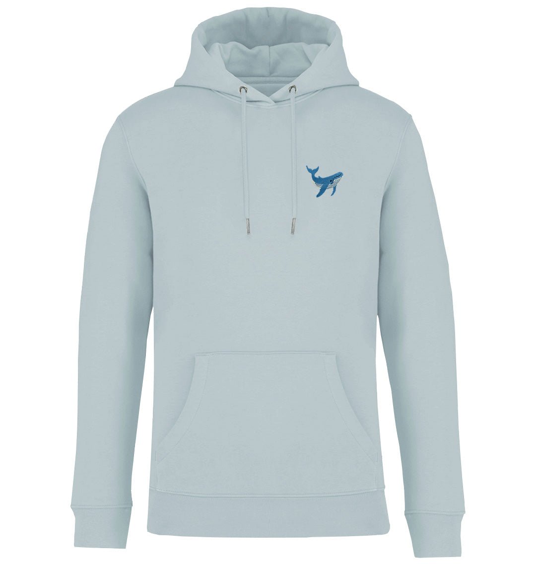 Blue Whale Womens Hoodie - Blue Panda