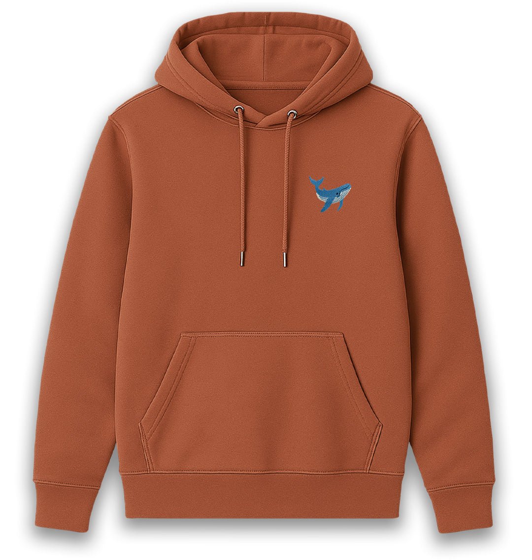 Blue Whale Womens Hoodie - Unisex - Blue Panda
