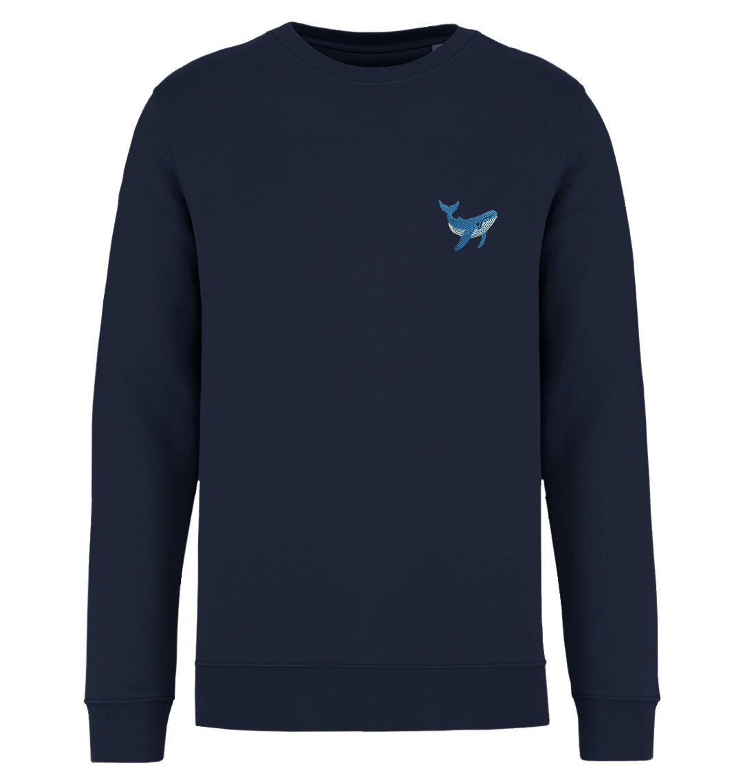 Blue Whale Womens Sweatshirt - Blue Panda