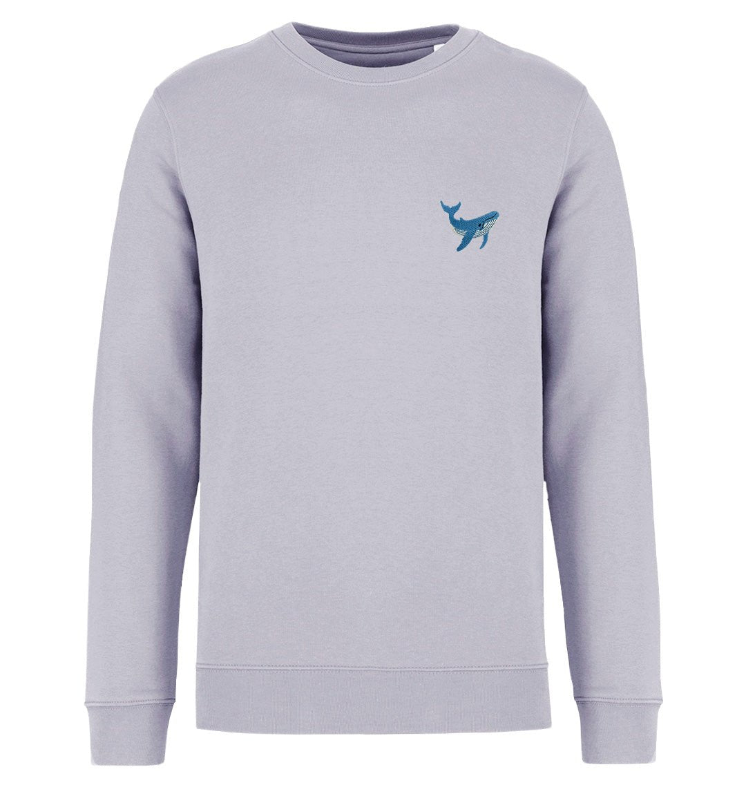 Blue Whale Womens Sweatshirt - Blue Panda