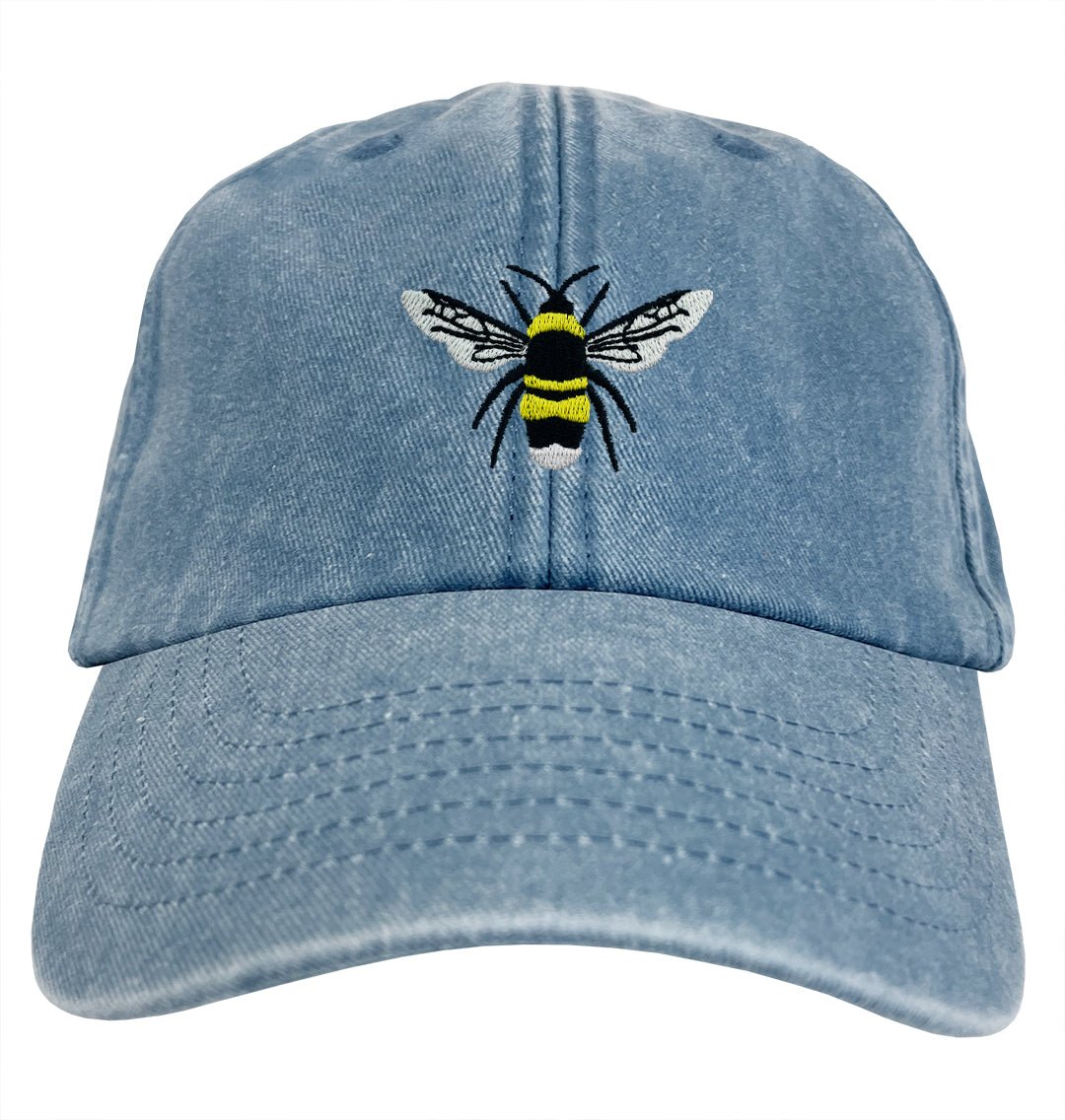 Bumble Bee Denim Cap - Blue Panda