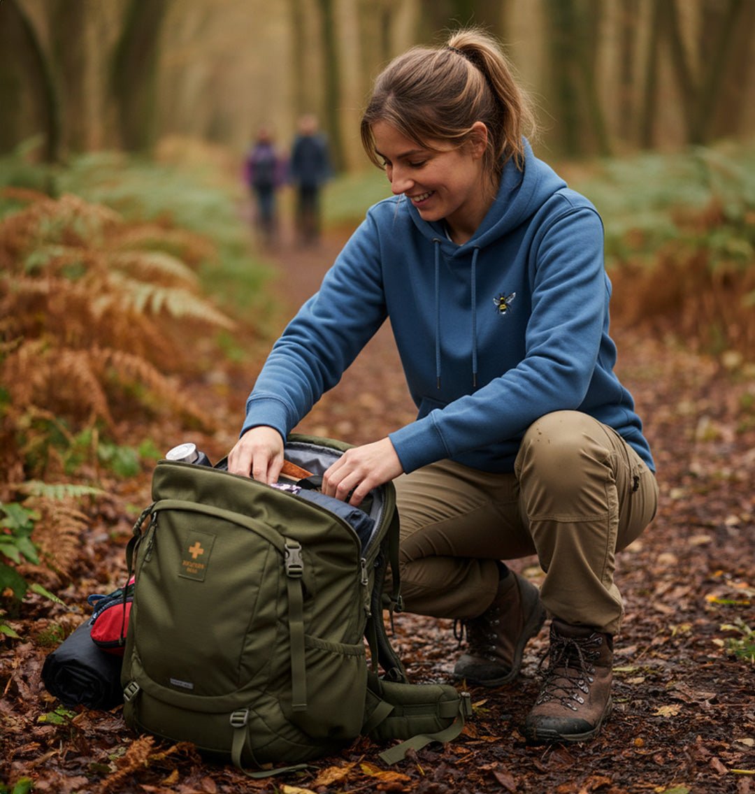 Bumble Bee Womens Hoodie - Unisex - Blue Panda