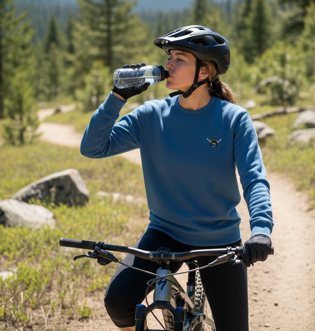 Bumble Bee Womens Sweatshirt - Unisex - Blue Panda